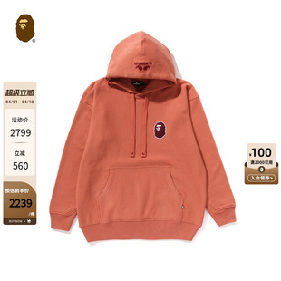 MR.BATHING 25年春夏猿人布章纯色连帽卫衣302141O APE男装