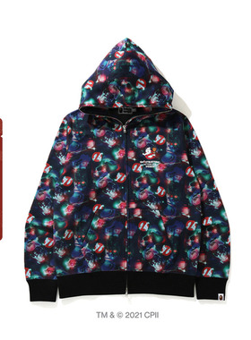 BAPE X GHOSTBUSTERS联名男装幽灵迷彩连帽卫衣外套31908XG