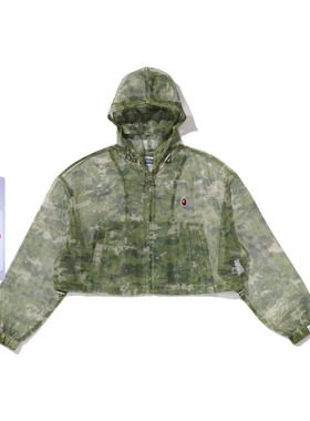 BAPE女装26年春夏像素迷彩短款连帽外套308402Q