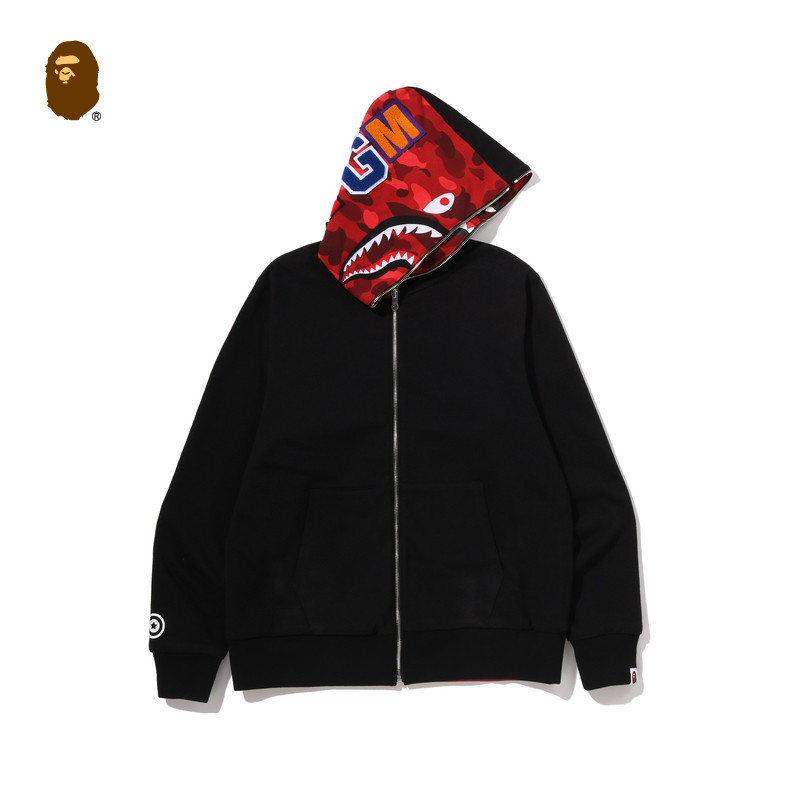 BAPE迷彩双面穿全拉链卫衣外套