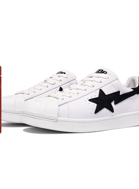 BAPESKULL STA男鞋秋冬拼色星标字母刺绣毛感拼接休闲鞋191065L