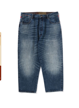 MR.BATHING APE男装春夏猿人胡子刺绣猫须水洗牛仔裤303501O