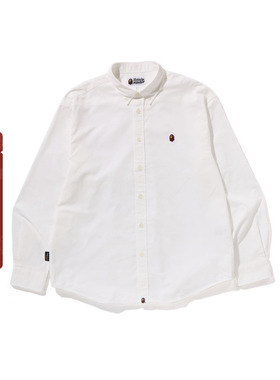 BAPE男装25年春夏猿人刺绣标字母长袖衬衫301311O