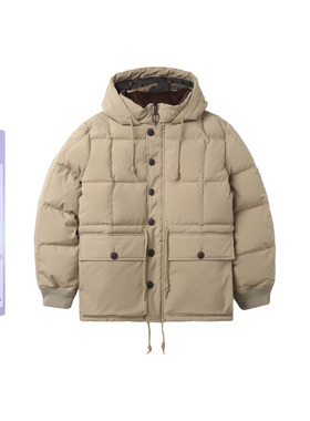 MR.BATHING APE男装秋冬纯色大口袋连帽羽绒服144302N