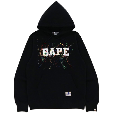 bape旗舰店男装秋冬彩色泼墨印花