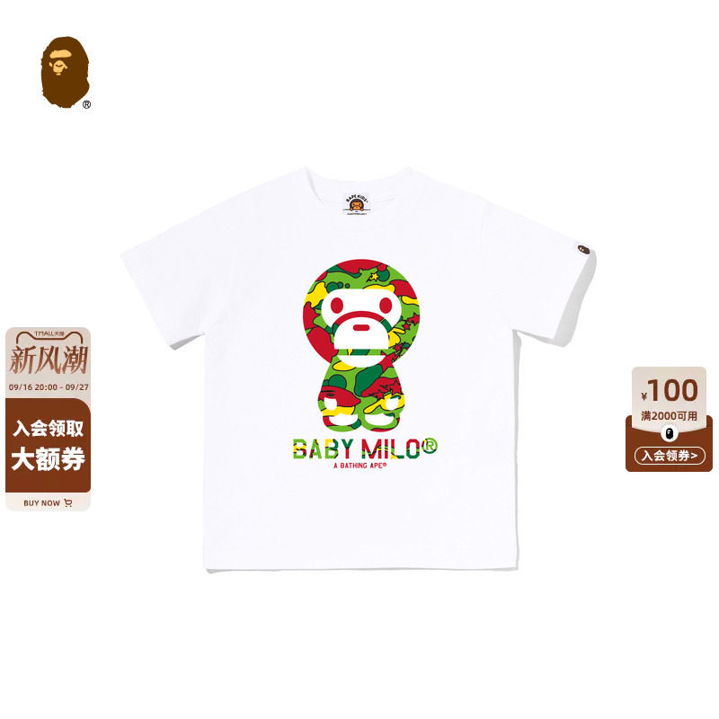 BAPEBABYMILO卡通小猴STAT恤										