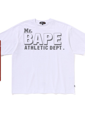 MR.BATHING APE男装24年秋冬胡子字母印花纯色短袖T恤109301N