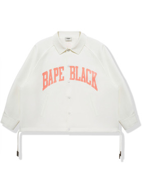 BAPE BLACK男装春夏撞色字母印花教练夹克K7302MI