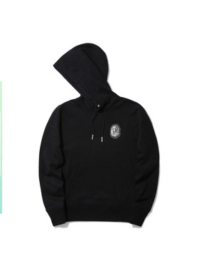 BAPE BLACK男装25年春夏猿人金属徽章抽绳连帽卫衣W3100MC