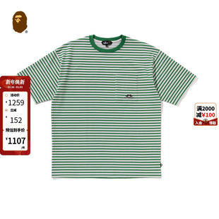 T恤302091O 25年春夏条纹图案短袖 MR.BATHING APE男装