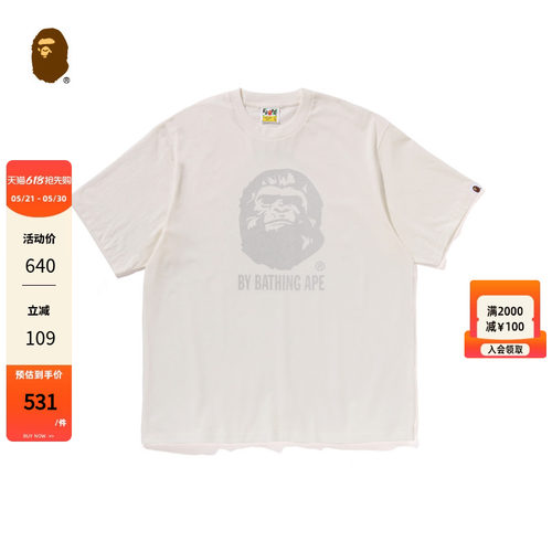 BAPE猿人字母印花短袖T恤