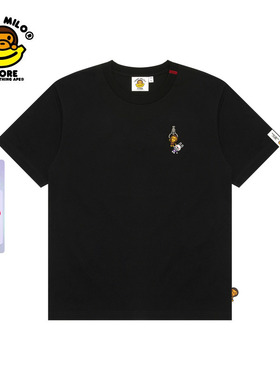 BABY MILO STORE女装26年春夏卡通小猴娃娃机图案短袖T恤0453XXQ
