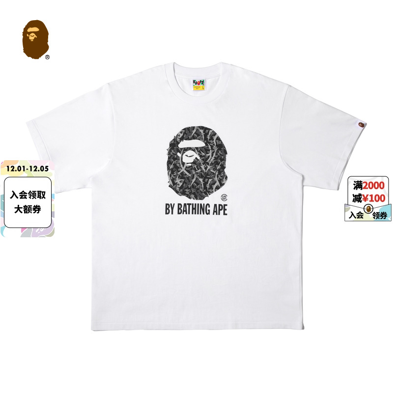 BAPEXCLOT联名字母印花短袖T恤