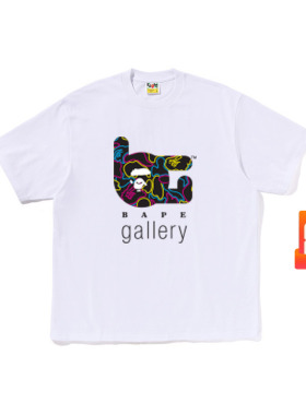 BAPE GALLERY男装春夏迷彩印花限定款短袖T恤0006BGM
