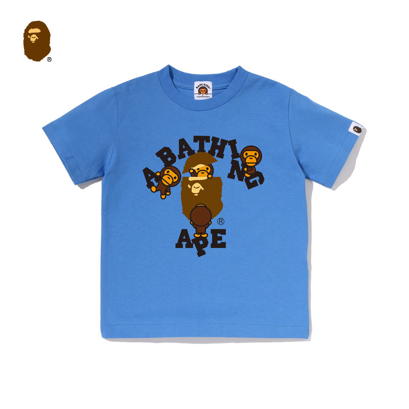 BAPEBABYMILO卡通小猴印花T恤图片