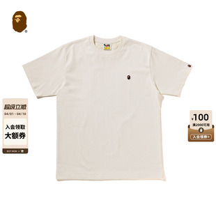 BAPE男装 T恤301101Q 26年春夏猿人刺绣标纯色短袖