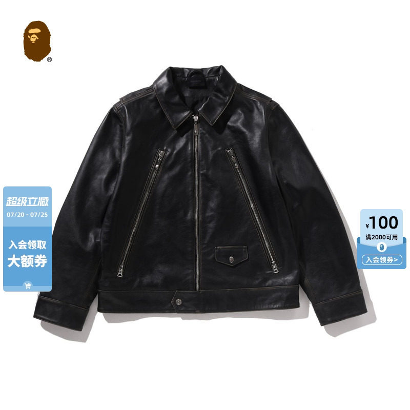 BAPEBLACK摩托车夹克男女同款