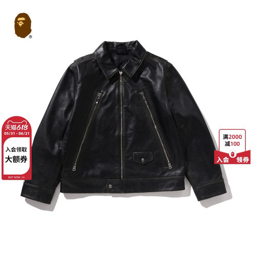 BAPEBLACK摩托车夹克男女同款