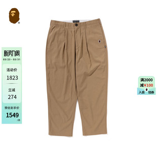 152308N 24年秋冬绅士猿人刺绣标纯色休闲裤 MR.BATHING APE男装