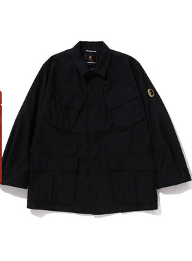 MR.BATHING APE男装24年秋冬猿人金属徽章口袋军风夹克140304N