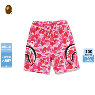 BAPE童装26年春夏侧边鲨鱼迷彩图案沙滩休闲短裤X01533Q