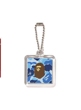 BAPE配饰猿人迷彩方牌钥匙扣挂件015821O
