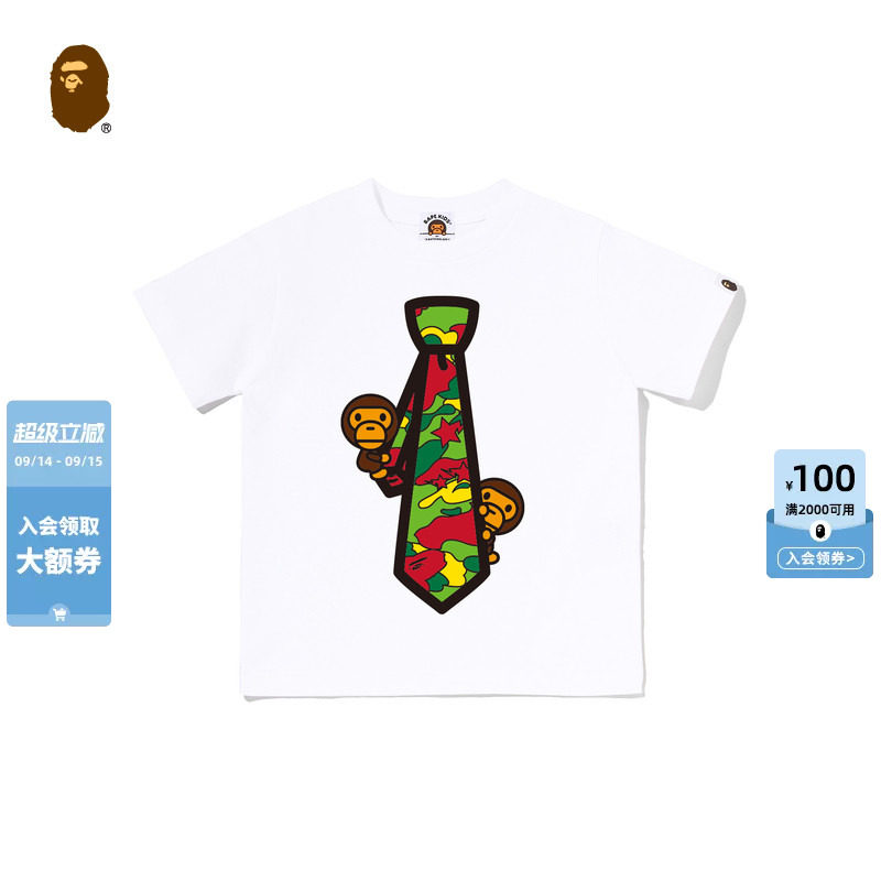 BAPEBABYMILO卡通小猴STAT恤										