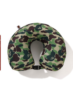 BAPE配饰猿人迷彩旅行两用U型颈枕抱枕靠垫028821O