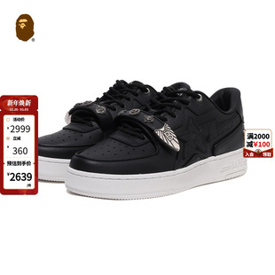 25年春夏金属扣带休闲鞋 BAPE ICON男鞋 STA 191301O BLACK