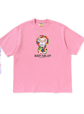 BAPE男装26年春夏BABY MILO卡通小猴彩色香蕉印花短袖T恤X03101Q