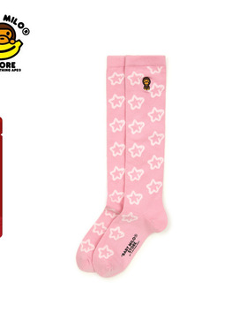 BABY MILO STORE配饰25年春夏卡通星星小猴长筒袜4372XXO