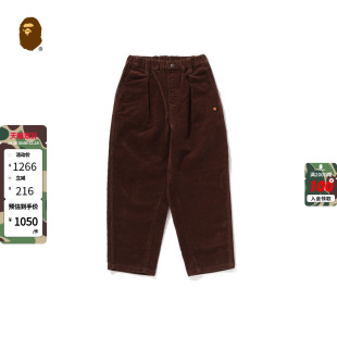 352010N MILO刺绣标灯芯绒休闲裤 BAPE童装 2024年秋冬卡通小猴BABY