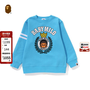 BAPE童装 MILO字母印花圆领卫衣313003J 秋冬卡通BABY