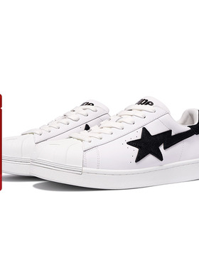 BAPESKULL STA男鞋秋冬拼色星标字母刺绣毛感拼接休闲鞋191065L