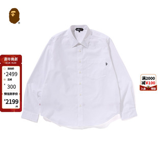 衬衫 25年春夏猿人胡子刺绣印花长袖 302311O APE男装 MR.BATHING