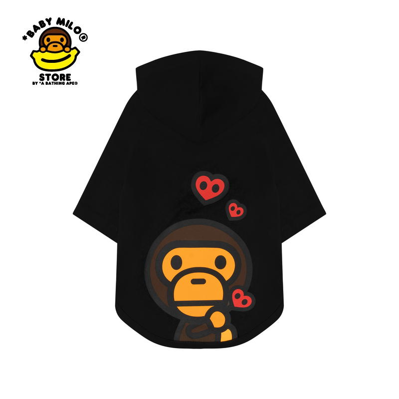 卡通图案印花连帽宠物T恤