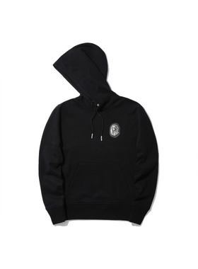 BAPE BLACK男装春夏猿人金属徽章抽绳连帽卫衣W3100MC