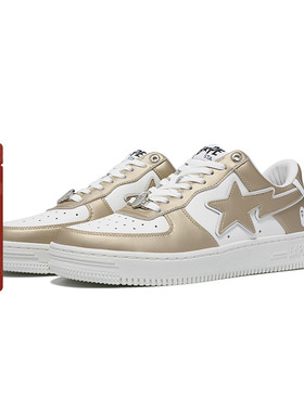BAPE STA男女鞋秋冬猿人双色拼色星标休闲鞋191053L