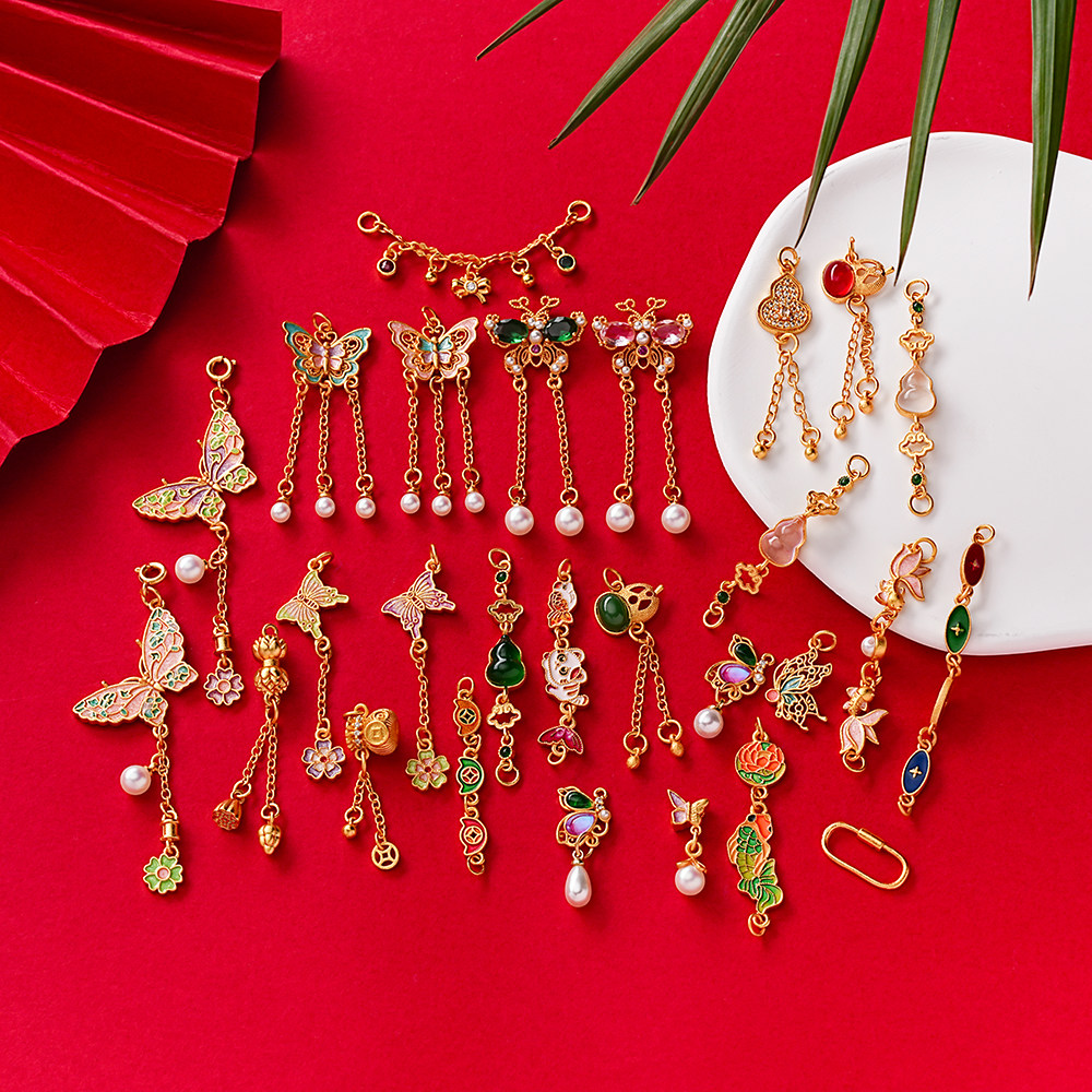 中国风滴油晒暖延长链挂件蝴蝶葫芦吊坠 手工DIY手链项链流苏配件,饰品/流行首饰/时尚饰品新,其他DIY饰品配件,淘宝优惠券,粉丝福利购,淘宝优惠卷