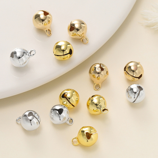 保色铁质电镀金色铃铛吊坠挂件手工制作diy手链项链包链饰品配件