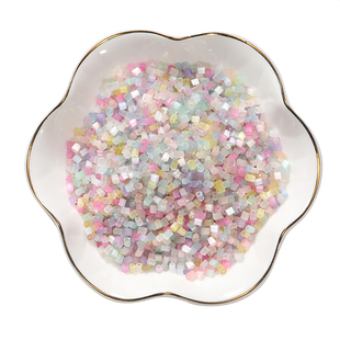 3mm玻璃彩色管珠通孔圆珠小米珠散珠diy手链项链串珠饰品配件