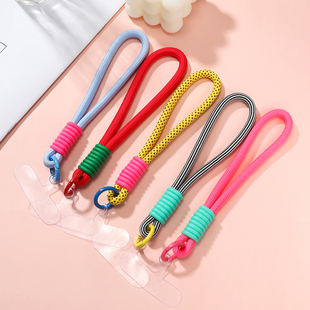 多用途手提固定夹片手机壳挂绳手腕防丢尼龙金属扣套绳编织挂件