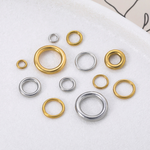 304不锈钢亮面无缝圆环连接圈单圈手工制作diy手链项链饰品配件