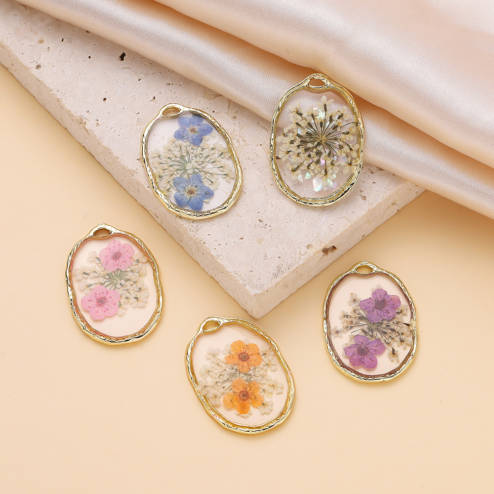 天然鲜花干花永生花滴胶吊坠挂件