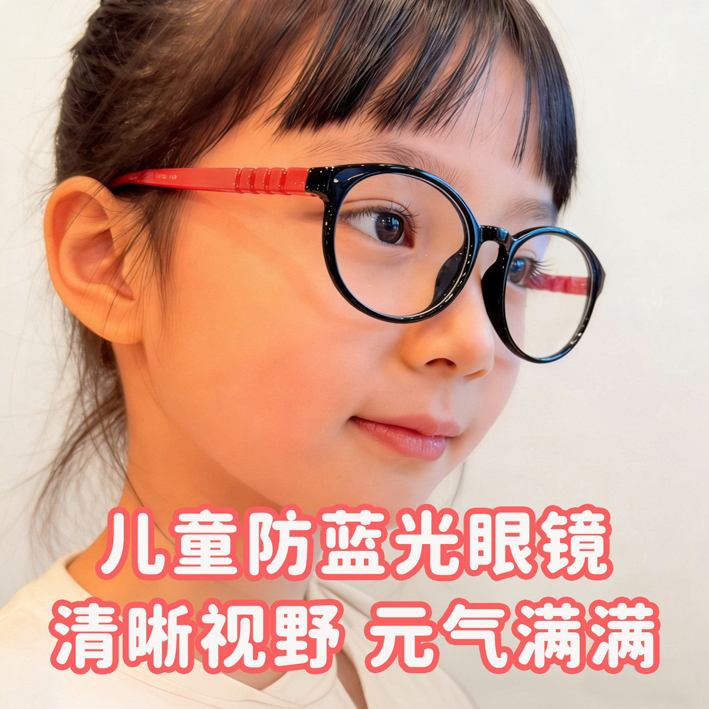 儿童眼镜防蓝光电脑网课学生平光镜玩游戏手机护目镜防辐射男女孩