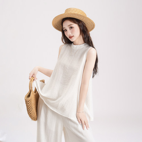 白色度假风套装女夏季新款