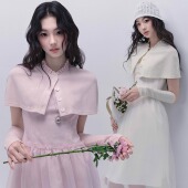 易碎商店 现货 公主风斗篷网纱裙子背心裙轻婚纱晚礼服连衣裙