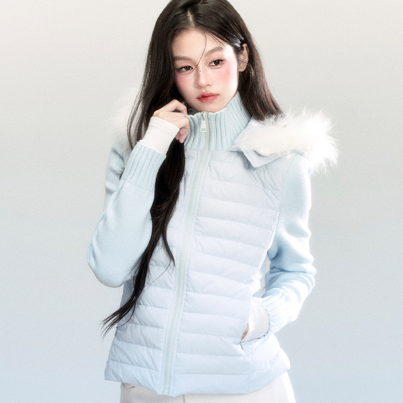 【9/22new人气新品】易碎商店·初雪融遇 lu系毛领羽绒服连帽外套