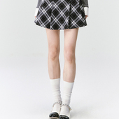 fragileheart易碎商店·学院风复古格纹百褶裙百搭半身裙a字短裙