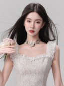 赵露思同款 易碎商店·玫瑰信笺原创手工贝壳花朵项链甜酷颈链